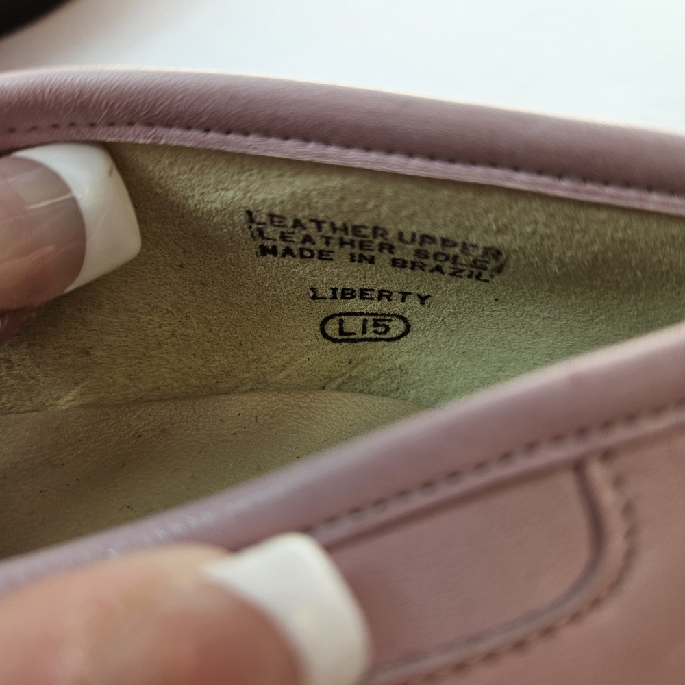 Enzo Liberty Made In ITALY Softest Leather Loafers Baby Pink Size 7M - Picture 15 of 16